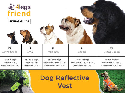 Reflective Dog Vest. Hi-Visibility, Oxford 300D Waterproof Blaze Orange Dog Vest Helps Protect Your Best Friend. Safeguard Your PUP from Motorists & Hunting Accidents, on or off Leash