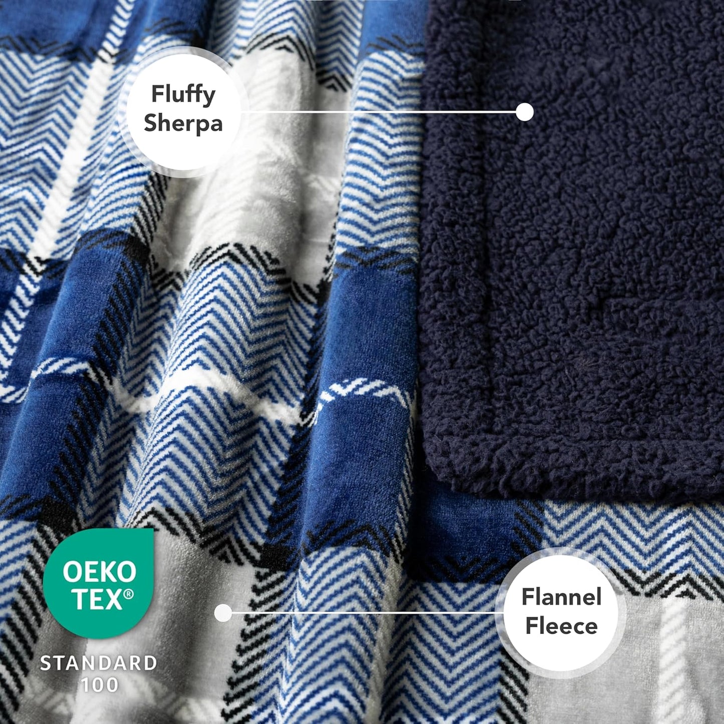 Waterproof Dog Blanket for Small Puppy Cat, 29X40, Plaid Light Grey