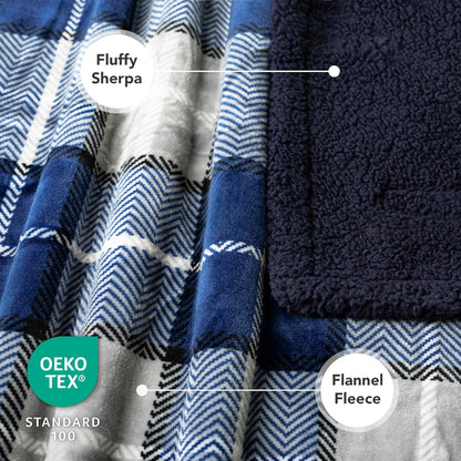 Waterproof Dog Blanket for Small Puppy Cat, 29X40, Plaid Light Grey